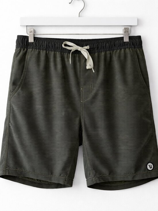 Vuori Other - Vuori Kore Shorts Mens Large Olive Black Stripe 7.5” Inseam Lined Athletic Gym